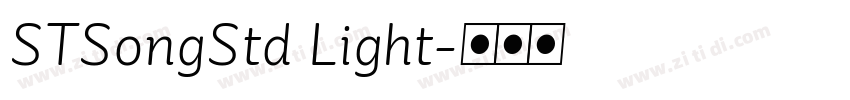 STSongStd Light字体转换